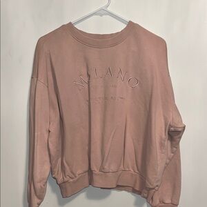 H&M Women's Pink Crew Neck Sweater
